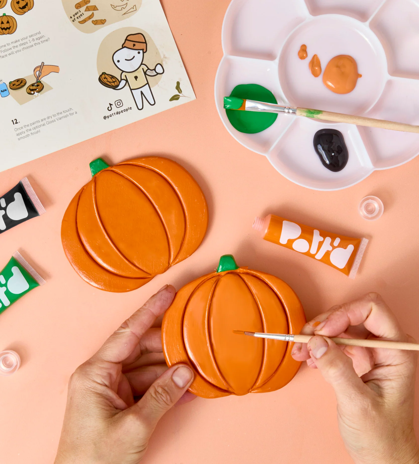 Pumpkin Coaster Clay Kit - Image 6